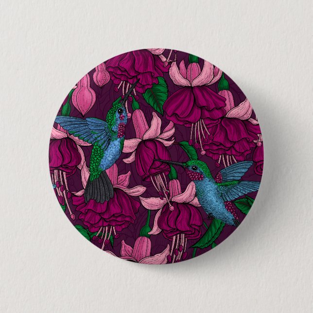 Hummingbird garden button (Front)