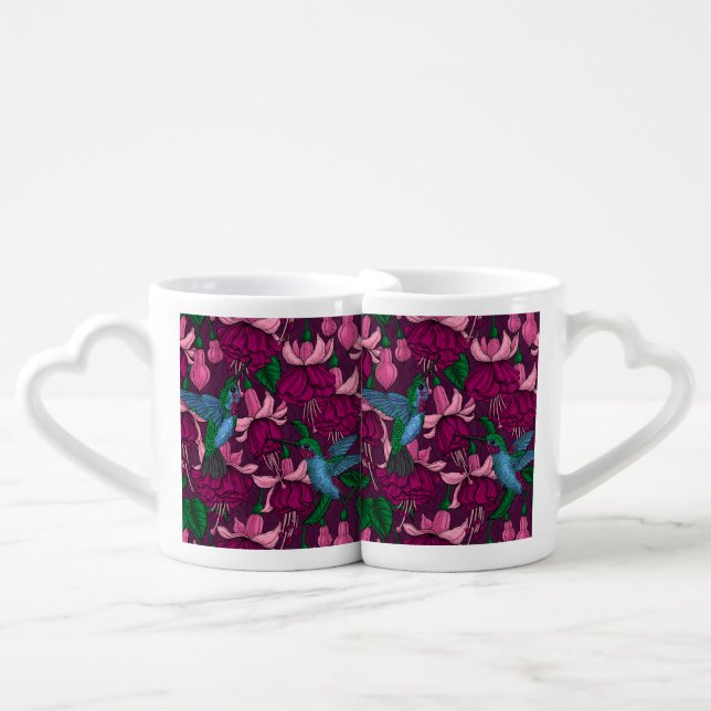 Hummingbird garden coffee mug set (Front Nesting)