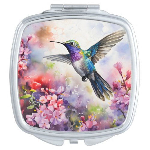 Hummingbird Garden Compact Mirror