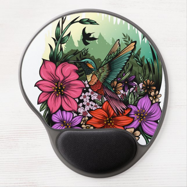 Hummingbird Garden Gel Mouse Pad (Front)