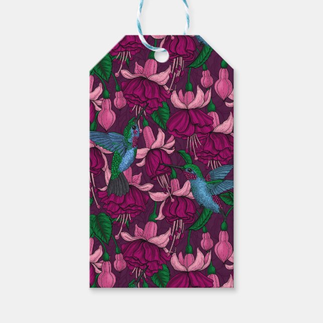 Hummingbird garden gift tags (Front)