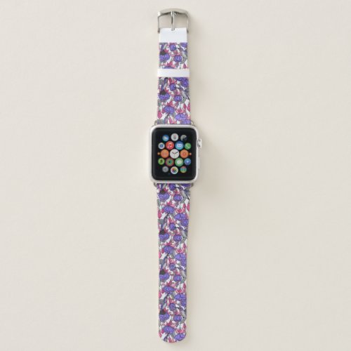 Hummingbird garden in melrose and pink apple watch band