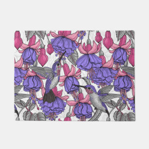Hummingbird garden in melrose and pink doormat