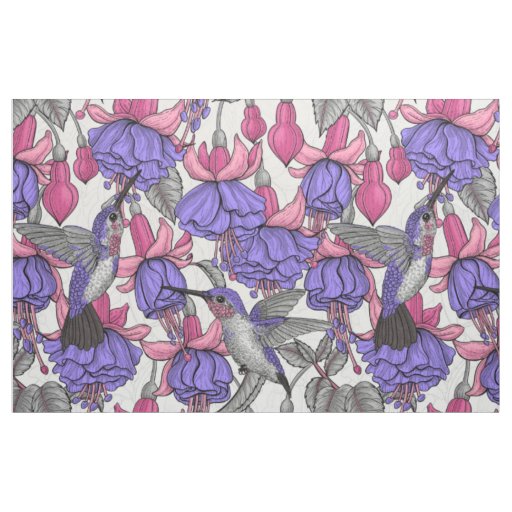 Hummingbird garden in melrose and pink fabric