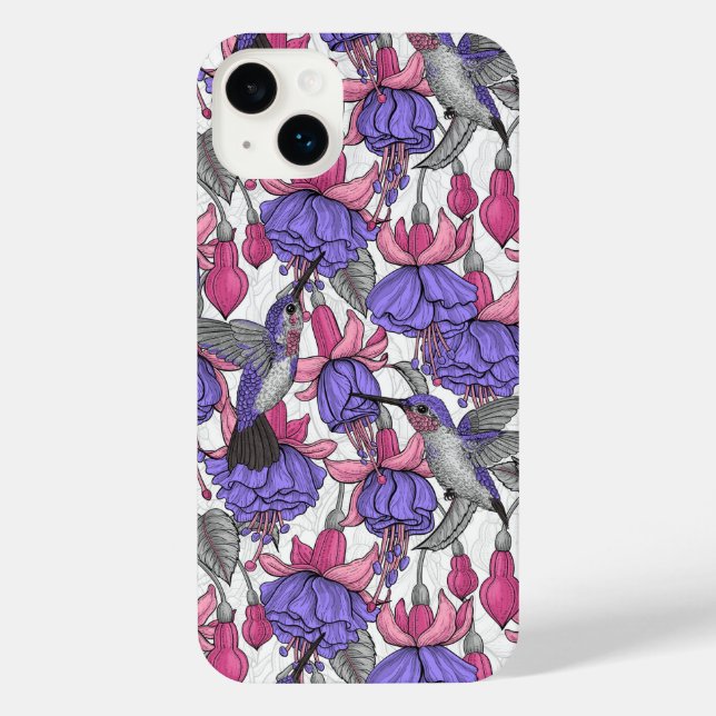 Hummingbird garden in melrose and pink iPhone case