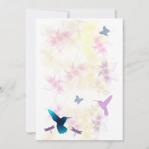 Hummingbird Garden Invitation for Customization