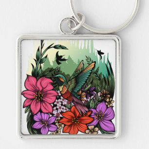 Hummingbird Garden Keychain