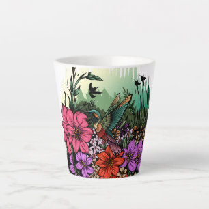 Hummingbird Garden Latte Mug