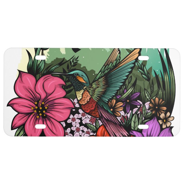 Hummingbird Garden License Plate (Front)