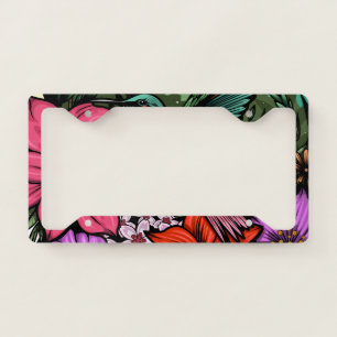 Hummingbird Garden License Plate Frame