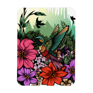 Hummingbird Garden Magnet
