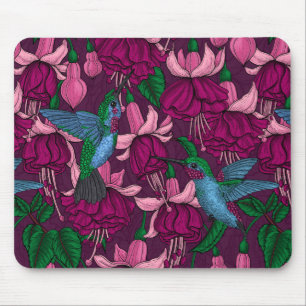 Hummingbird garden mouse pad