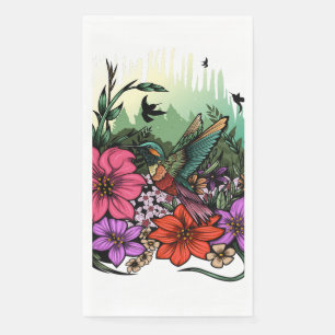 Hummingbird Garden Paper Guest Towels