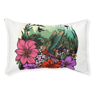 Hummingbird Garden Pet Bed