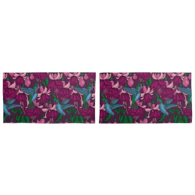 Hummingbird garden pillow case (Front-Set)