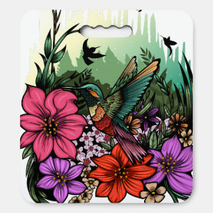 Hummingbird Garden Seat Cushion