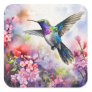 Hummingbird Garden Square Sticker