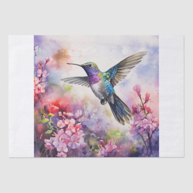 Hummingbird Garden Tissue Paper (Front)