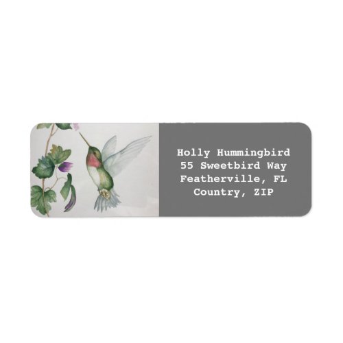 Hummingbird Garden Watercolor Address Labels