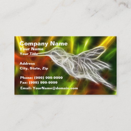 Hummingbird Getting Sweet Business Card Templates