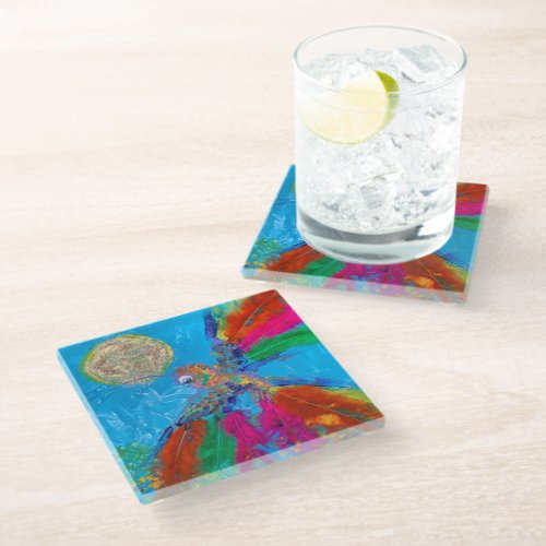 Hummingbird Glass Coaster