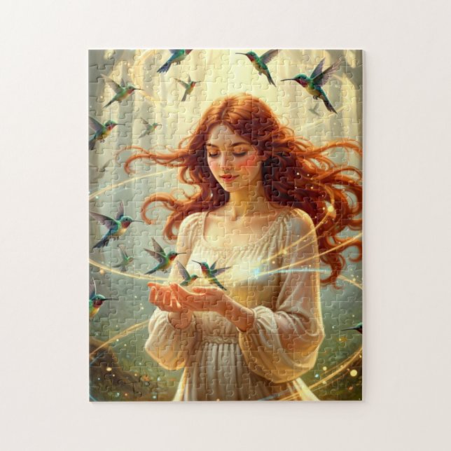 Hummingbird Goddess Jigsaw Puzzle (Vertical)