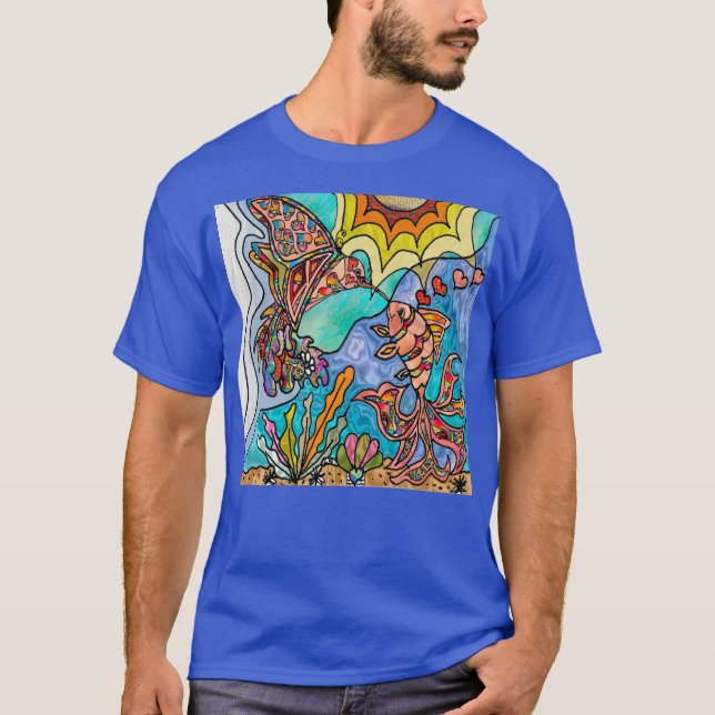 Hummingbird Goldfish Reflection Art T-Shirt (Front)