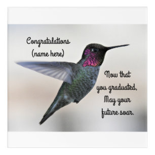 Hummingbird Graduation Acrylic Wall Art