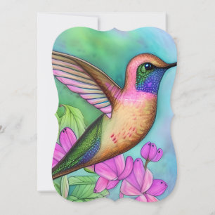 Hummingbird Graphic Note Card