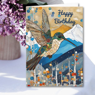 Hummingbird Happy Birthday  Card