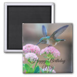 Hummingbird Happy Birthday Magnet at Zazzle