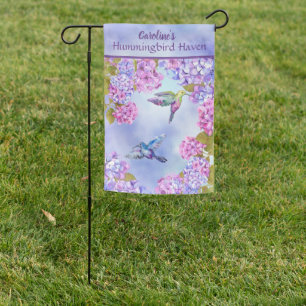 Hummingbird Haven - Hydrangeas Garden Flag