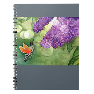 Hummingbird Hawk Moth and Lilacs Notebook