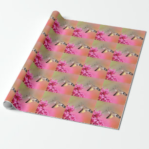 Hummingbird Hawk-moth butterfly in flight Wrapping Paper
