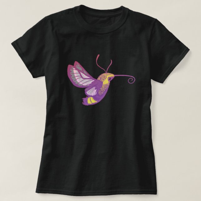 Hummingbird Hawk Moth T-Shirt (Design Front)
