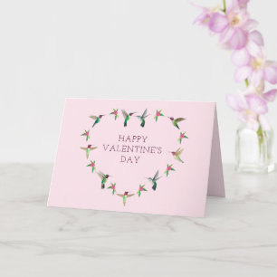 Hummingbird Heart Valentine's Day Card