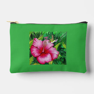 Hummingbird Hibiscus Accessory Pouch