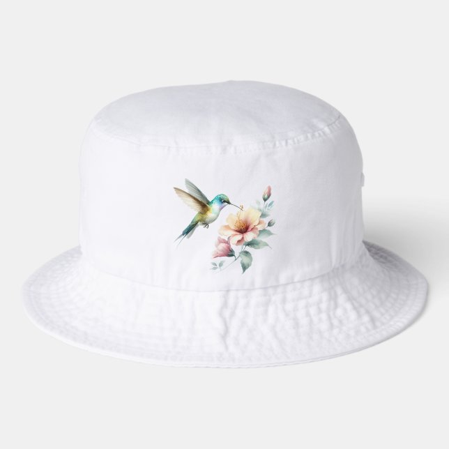 Hummingbird Hibiscus Bucket Hat (Front)