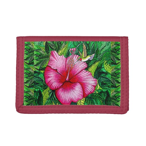 Hummingbird Hibiscus Photo Wallet