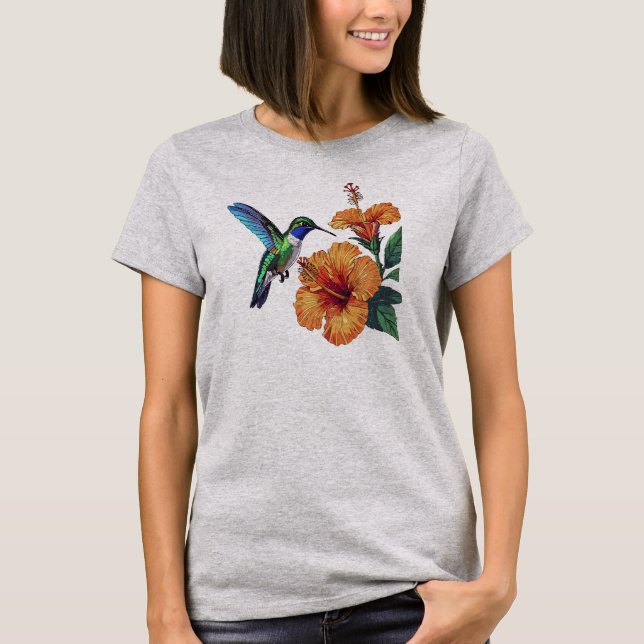 Hummingbird Hibiscus T-Shirt (Front)