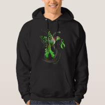 Hummingbird Hold Green Ribbon Kidney Disease Aware Hoodie