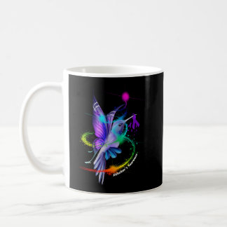 Hummingbird Holding Purple Ribbon Alzheimer's Awar Coffee Mug