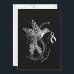 Hummingbird Holding White Ribbon Lung Cancer Aware Save The Date<br><div class="desc">This is a great gift for someone with cancer. If you are looking for a gift to give to a friend or family member with cancer,  this is the perfect choice. They will love this gift after receiving it from you.</div>