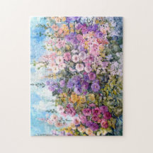 Hummingbird Hollyhock Heaven Puzzle
