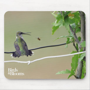 Hummingbird & Honey Bee Mouse Pad