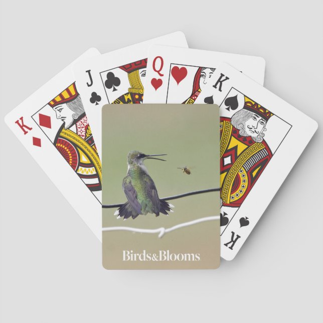 Hummingbird & Honey Bee Poker Cards (Back)