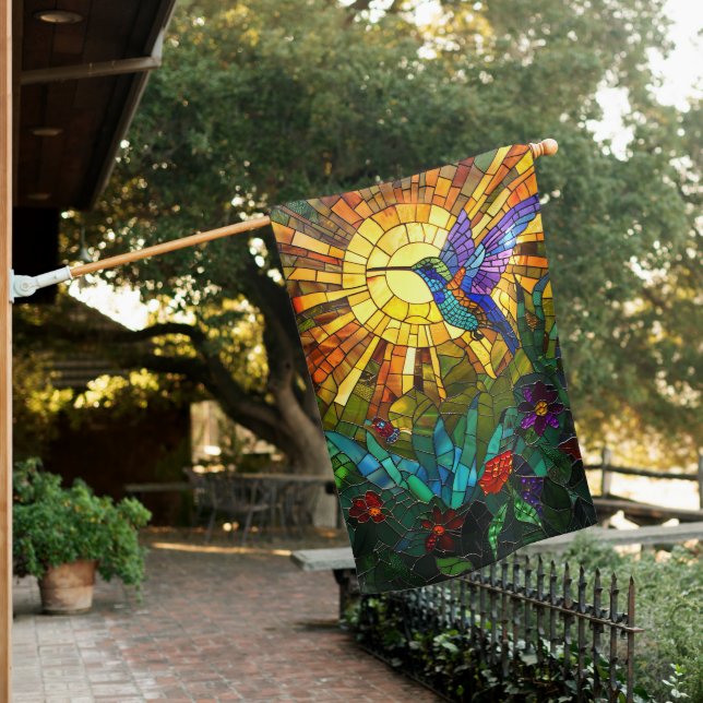 Hummingbird House Flag (In SItu)