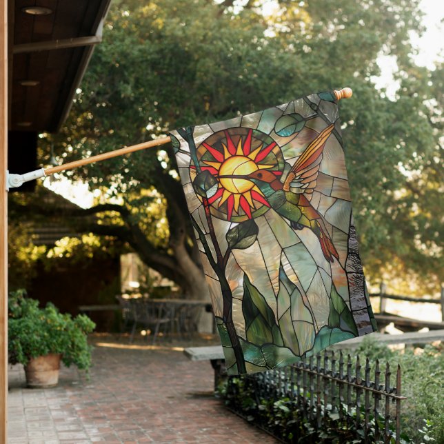 Hummingbird House Flag (In SItu)