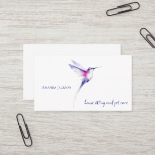 Hummingbird House Sitting Pet Sitting Cards