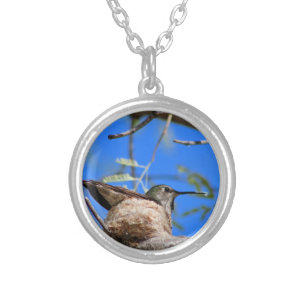 Hummingbird in a Nest Necklace